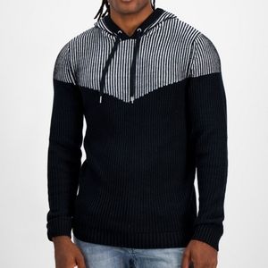 INC International Concepts Men's Fit Plaited Hooded Sweater